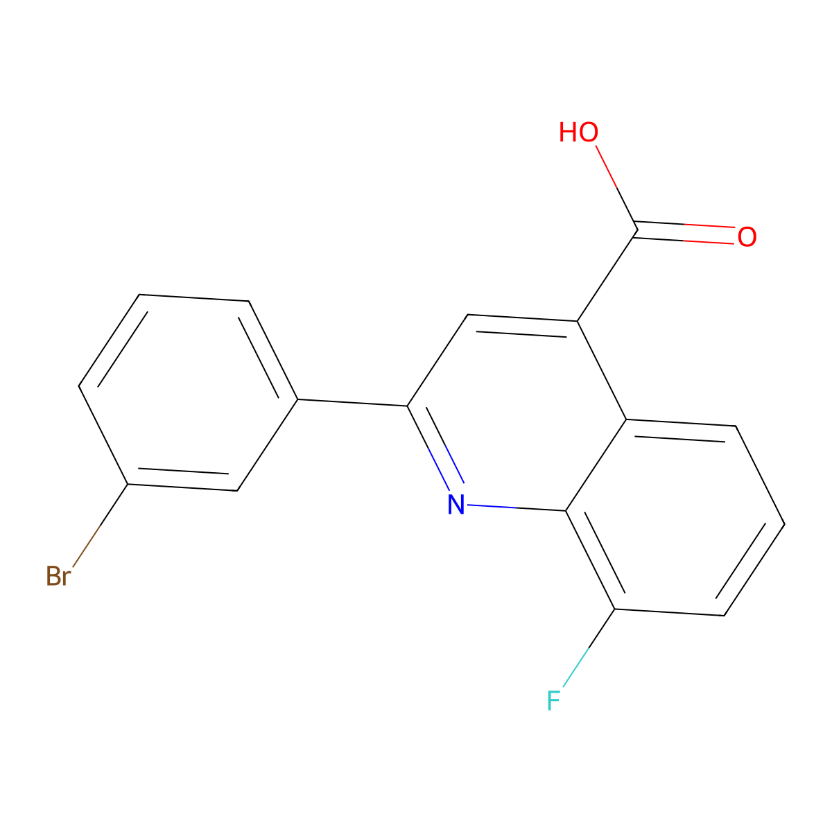 2-(3-Bromophenyl)-8-Fluoroquinoline-4-Carboxylic Acid molecular structure, CAS 1534060-58-6