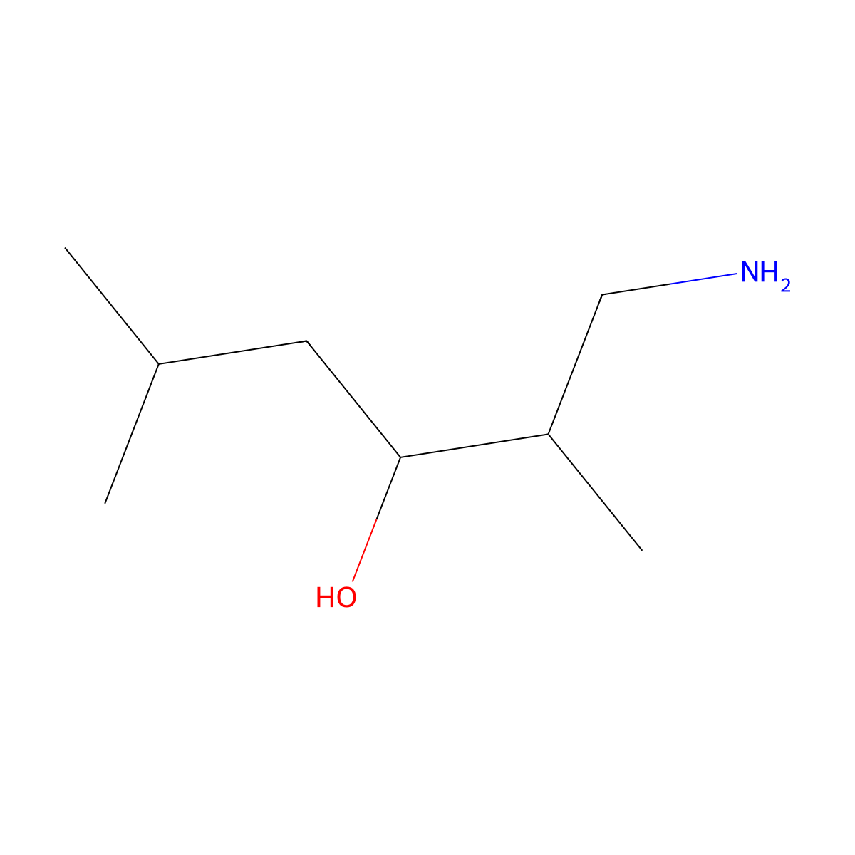 1-Amino-2,5-dimethylhexan-3-ol molecular structure, CAS 1534063-72-3