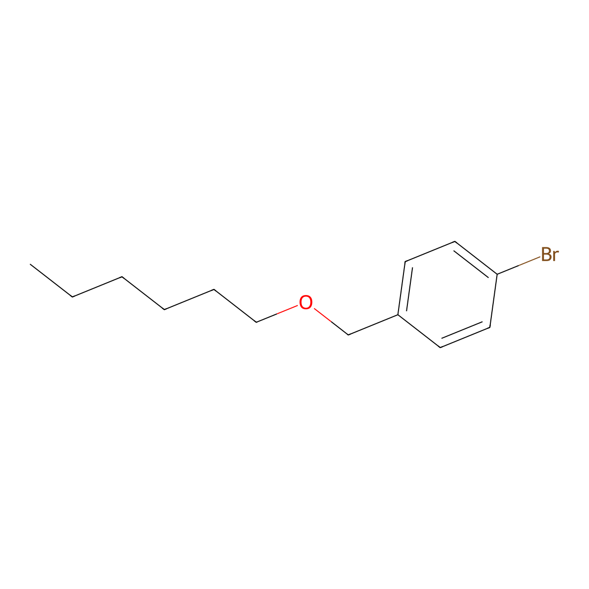 1-Bromo-4-[(n-hexyloxy)methyl]benzene molecular structure, CAS 153407-07-9