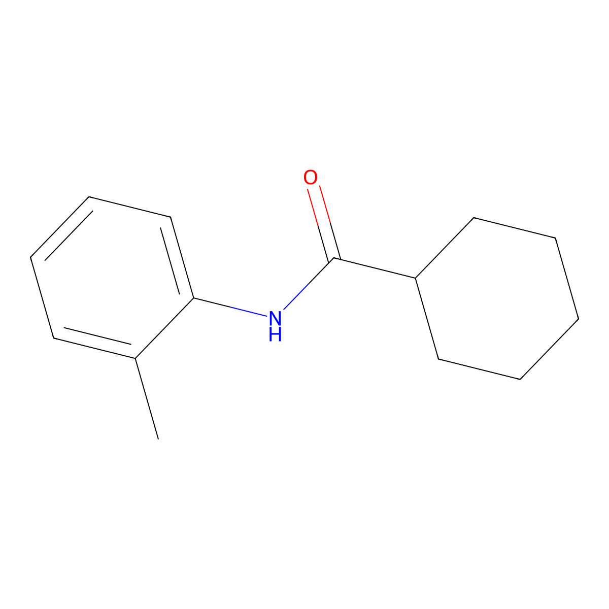 N-(2-methylphenyl)cyclohexanecarboxamide molecular structure, CAS 153407-55-7