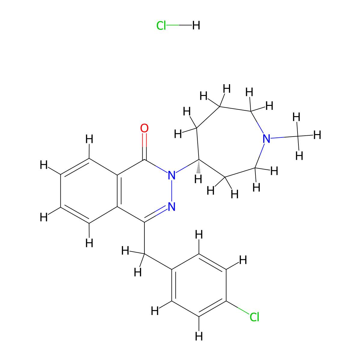 (S)-Azelastine Hydrochloride molecular structure, CAS 153408-27-6