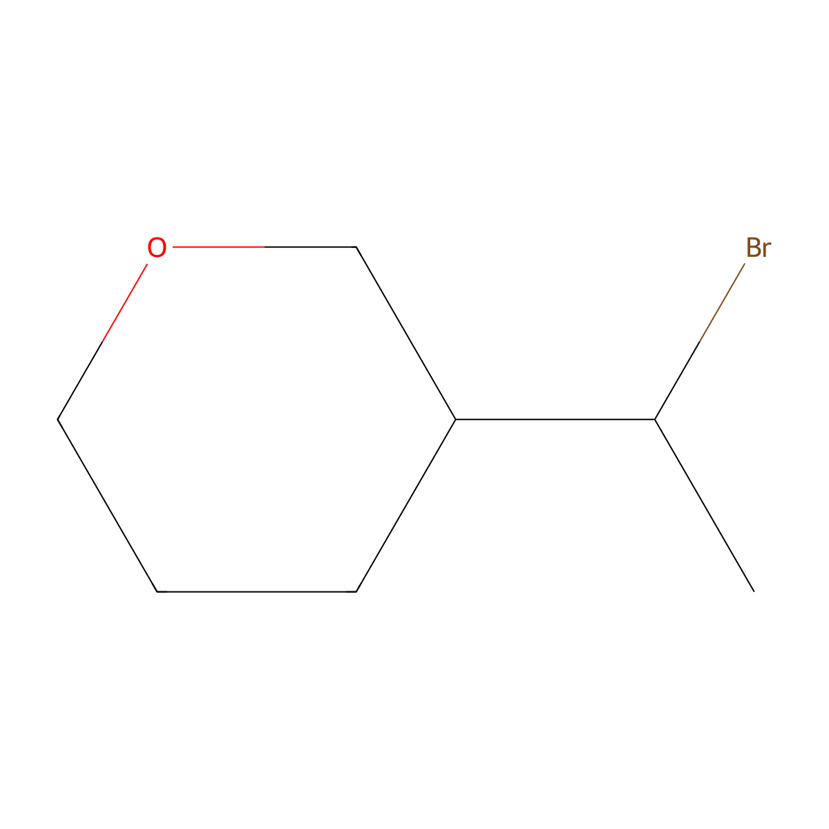 3-(1-Bromoethyl)oxane molecular structure, CAS 1534080-33-5