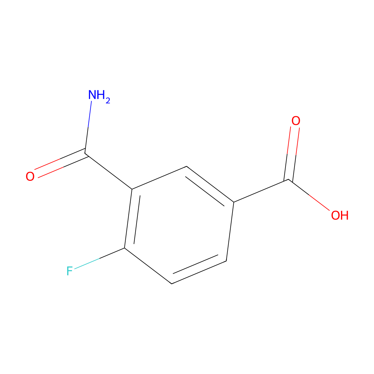 3-Carbamoyl-4-fluorobenzoic acid molecular structure, CAS 1534121-96-4