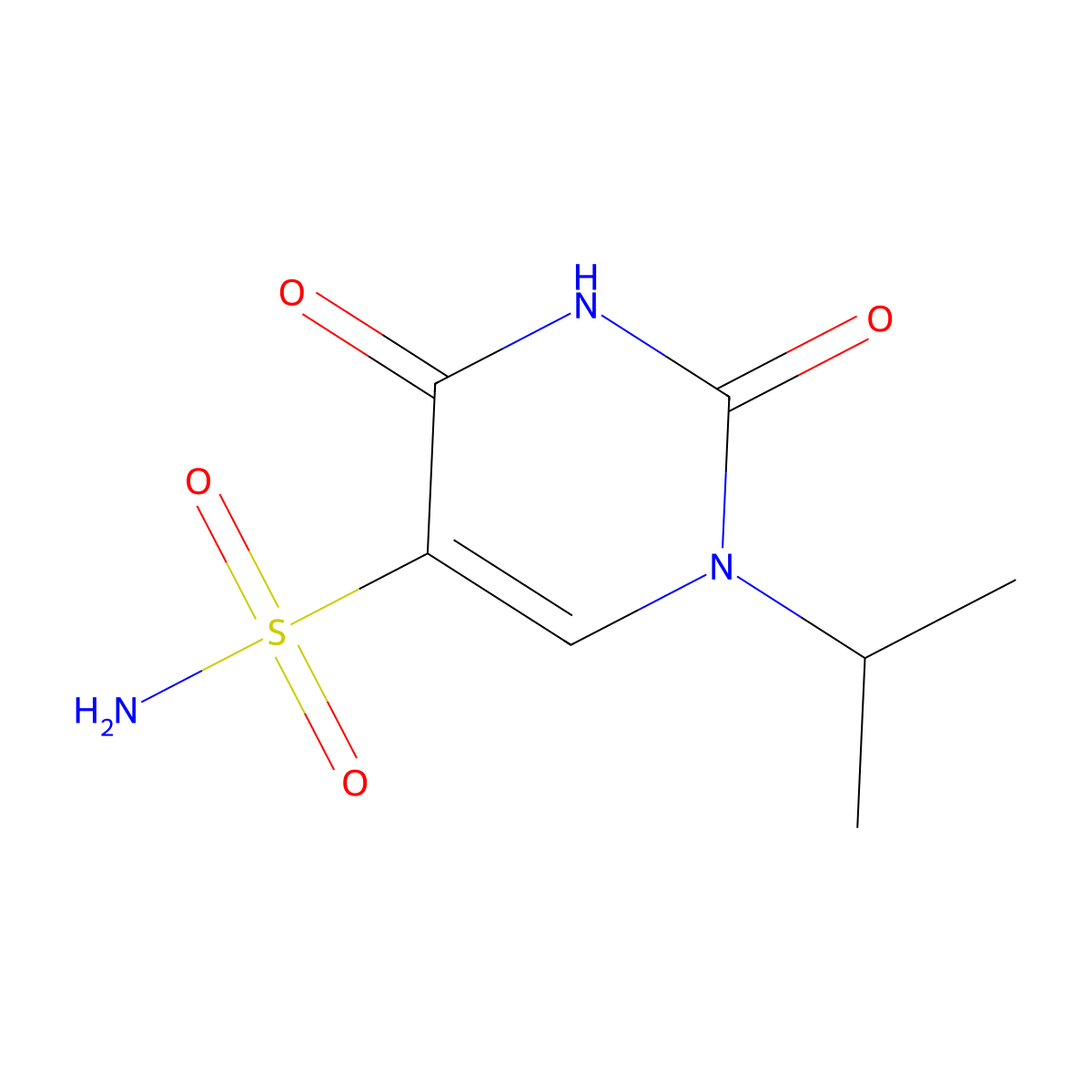 2,4-Dioxo-1-(propan-2-yl)-1,2,3,4-tetrahydropyrimidine-5-sulfonamide molecular structure, CAS 1534203-54-7