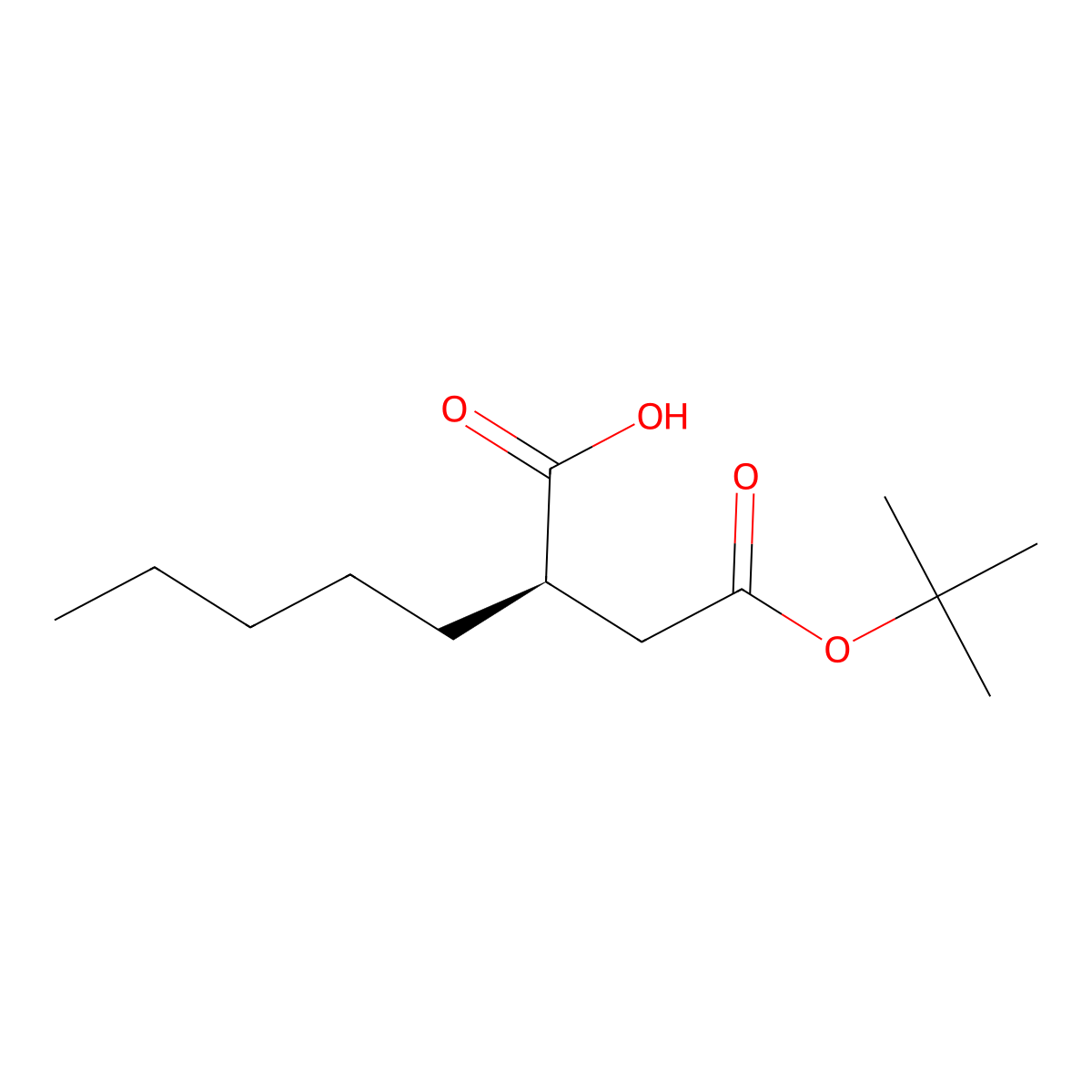 2-(R)-Pentylsuccinic acid 4-tert-butyl ester molecular structure, CAS 153427-69-1