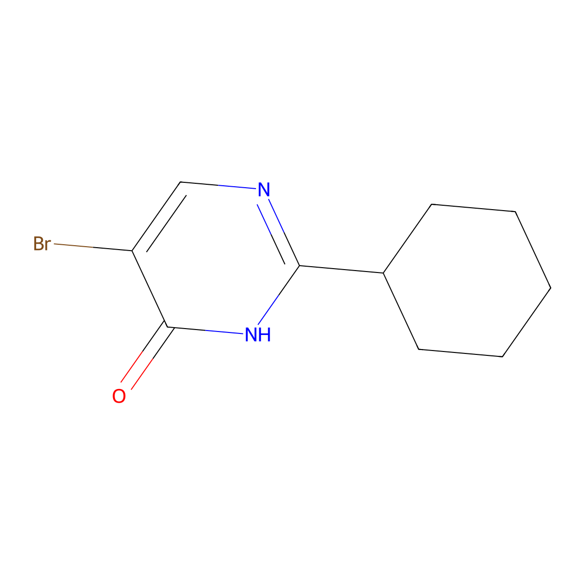 5-Bromo-2-cyclohexylpyrimidin-4(3h)-one molecular structure, CAS 1534324-91-8