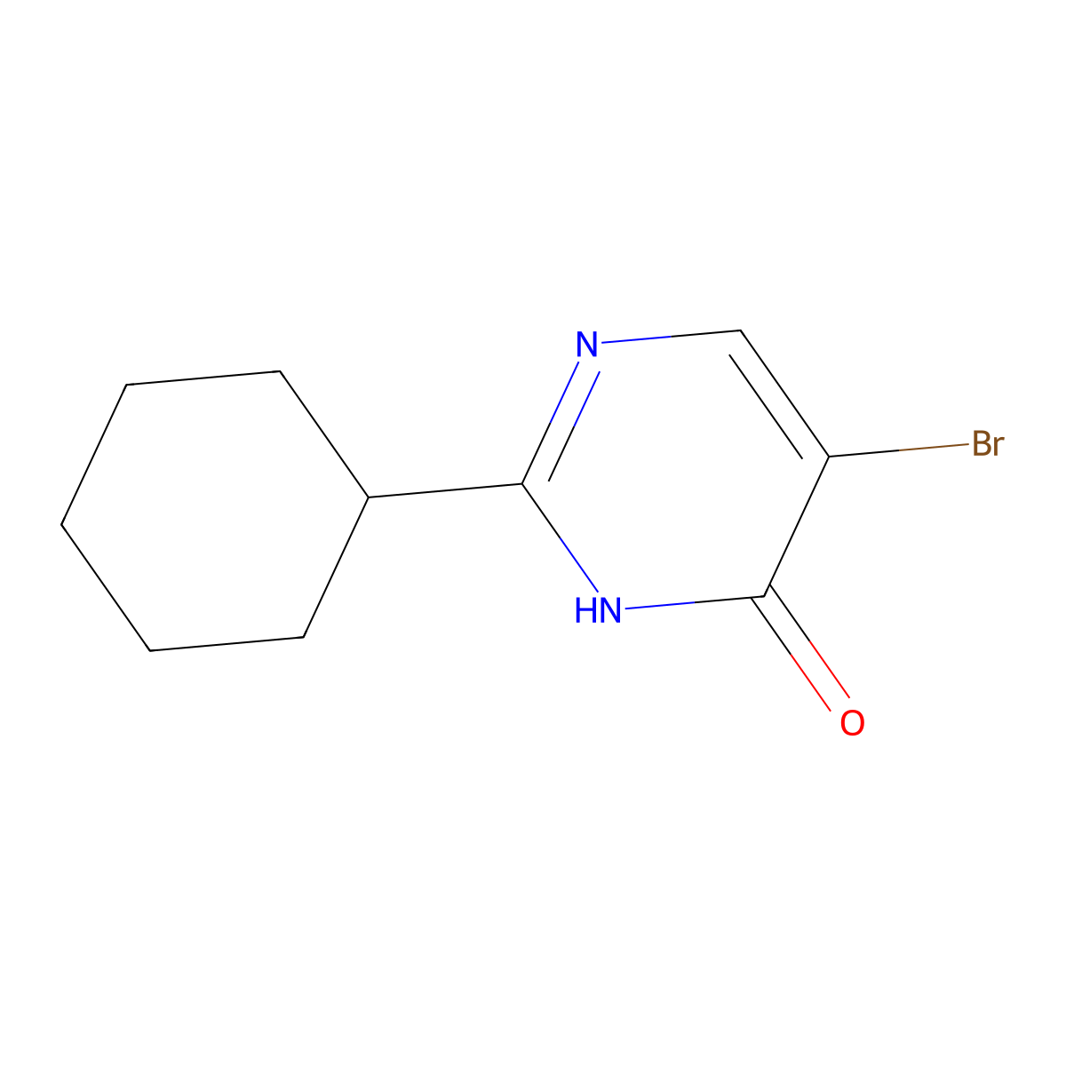 5-Bromo-2-cyclohexylpyrimidin-4(3h)-one molecular structure, CAS 1534324-91-8