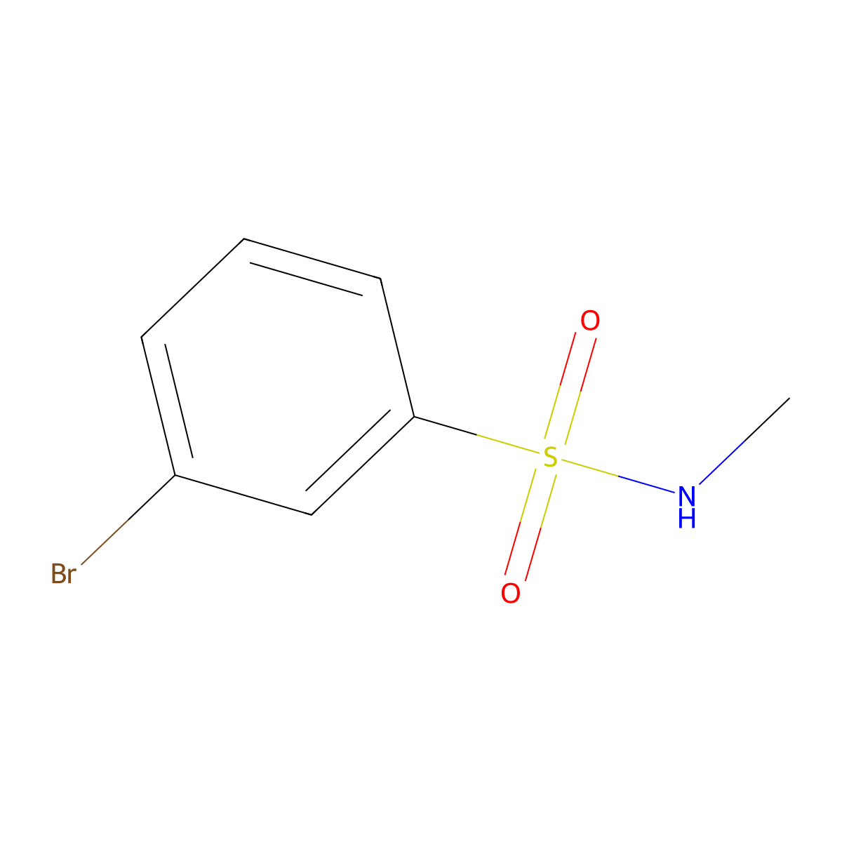 3-bromo-N-methylbenzene-1-sulfonamide molecular structure, CAS 153435-79-1