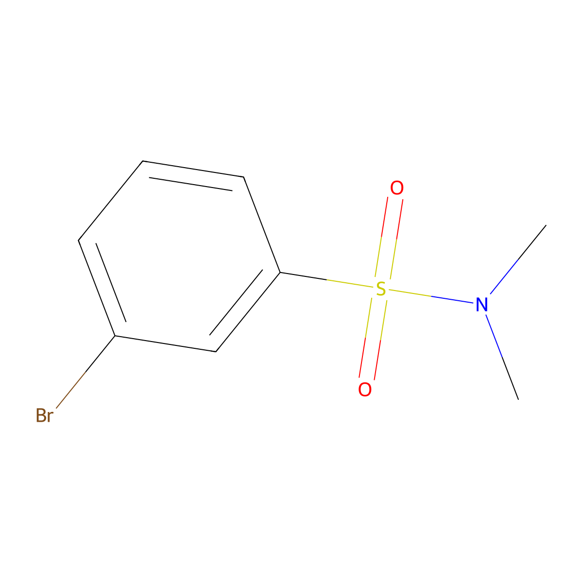 3-Bromo-N,N-dimethylbenzenesulfonamide molecular structure, CAS 153435-80-4
