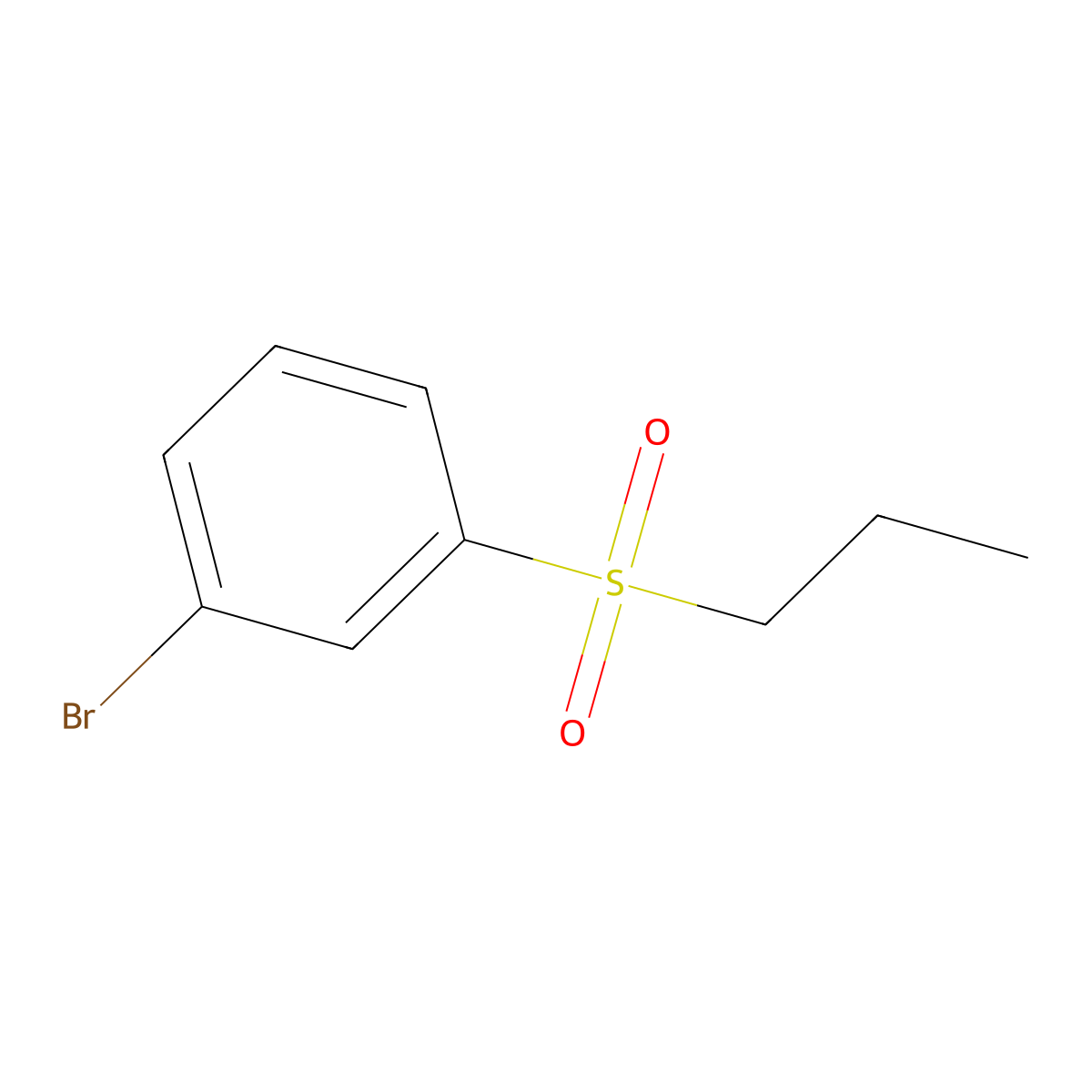 1-Bromo-3-(propylsulfonyl)benzene molecular structure, CAS 153435-83-7