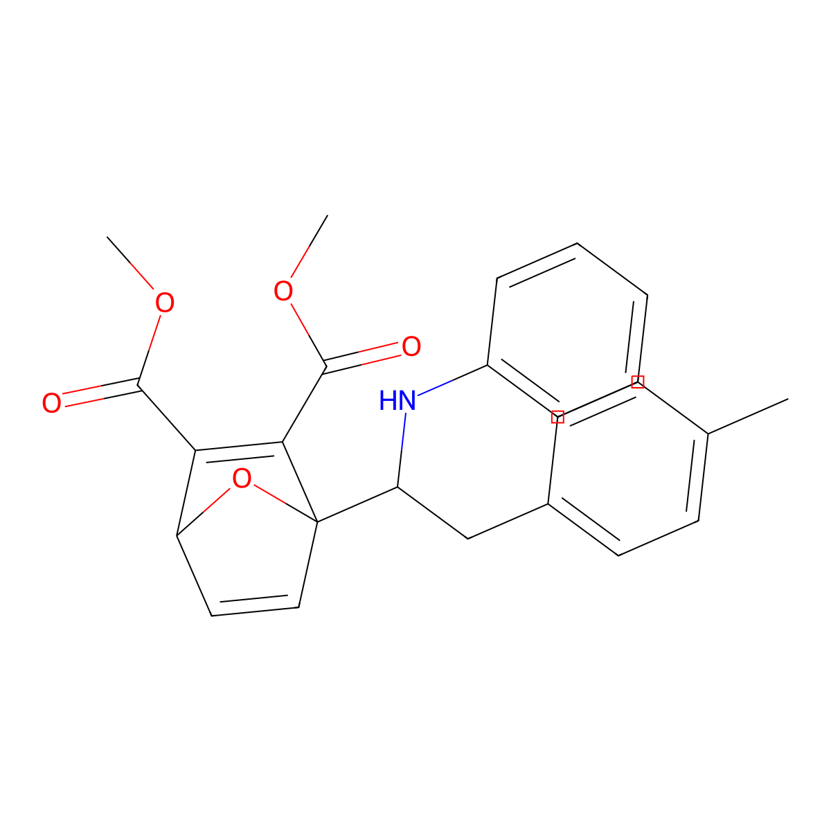 (1R,4S)-Dimethyl 1-((R)-1-(phenylamino)-2-(p-tolyl)ethyl)-7-oxabicyclo[2.2.1]hepta-2,5-diene-2,3-dicarboxylate molecular structure, CAS 1534358-79-6