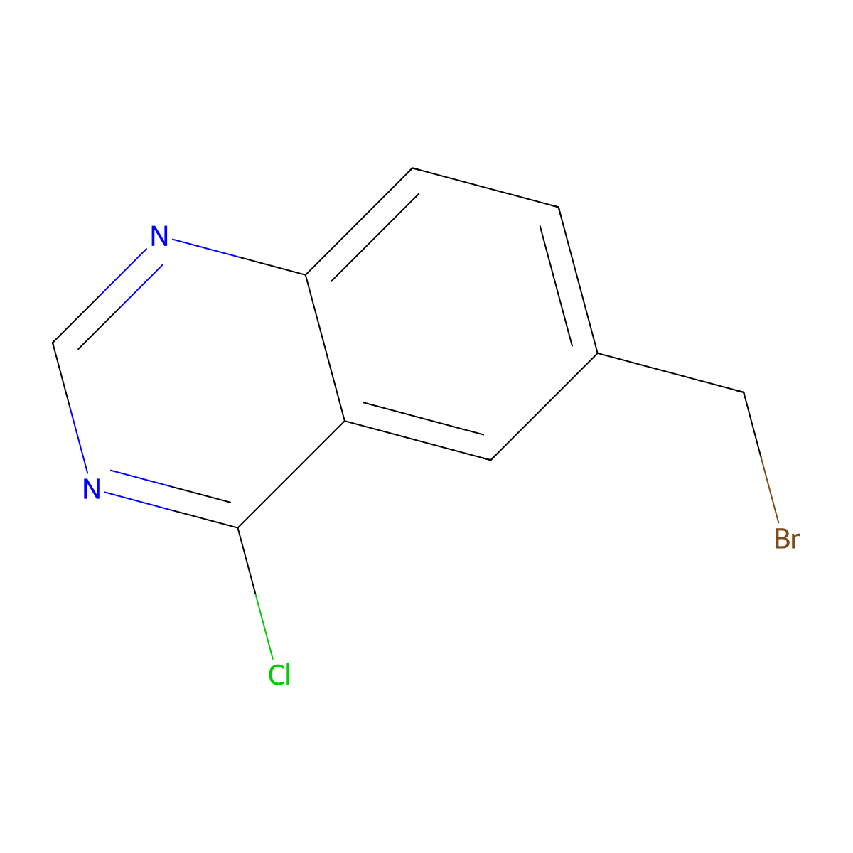 6-(Bromomethyl)-4-chloroquinazoline molecular structure, CAS 153436-68-1