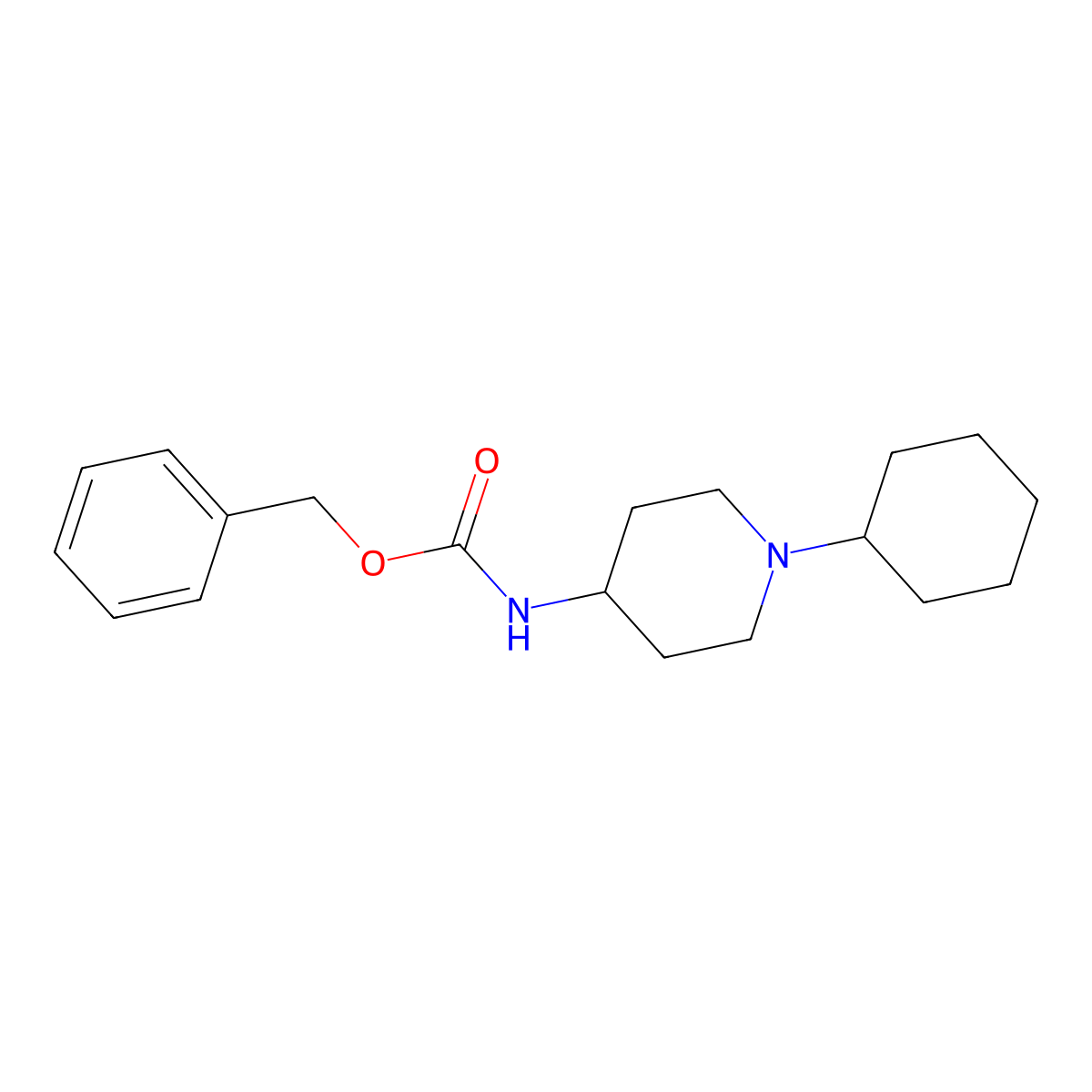 benzyl N-(1-cyclohexylpiperidin-4-yl)carbamate molecular structure, CAS 1534362-68-9