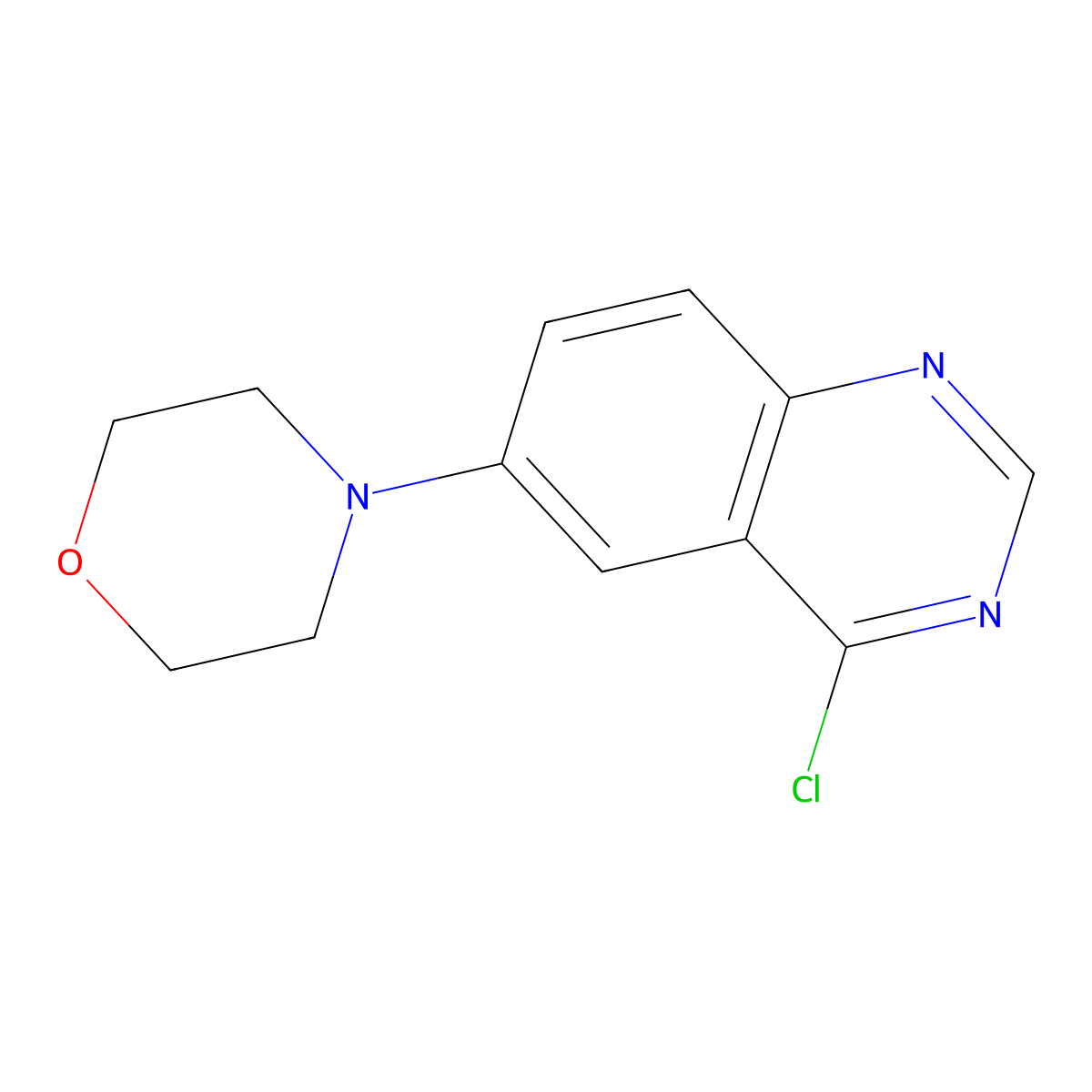 4-(4-Chloroquinazolin-6-yl)morpholine molecular structure, CAS 153437-50-4