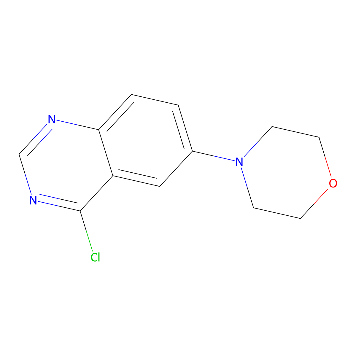 4-(4-Chloroquinazolin-6-yl)morpholine molecular structure, CAS 153437-50-4