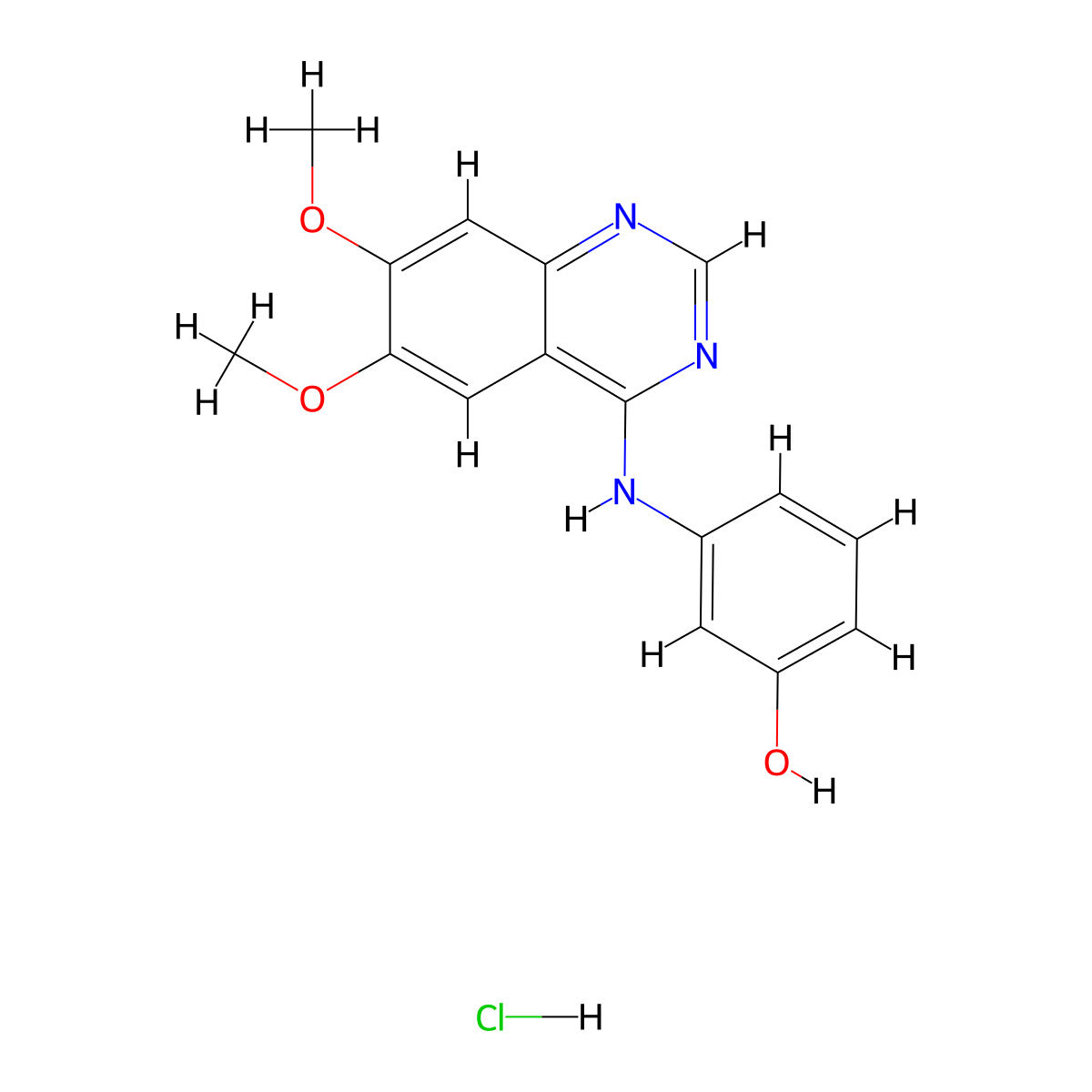 WHI-P180 hydrochloride molecular structure, CAS 153437-55-9