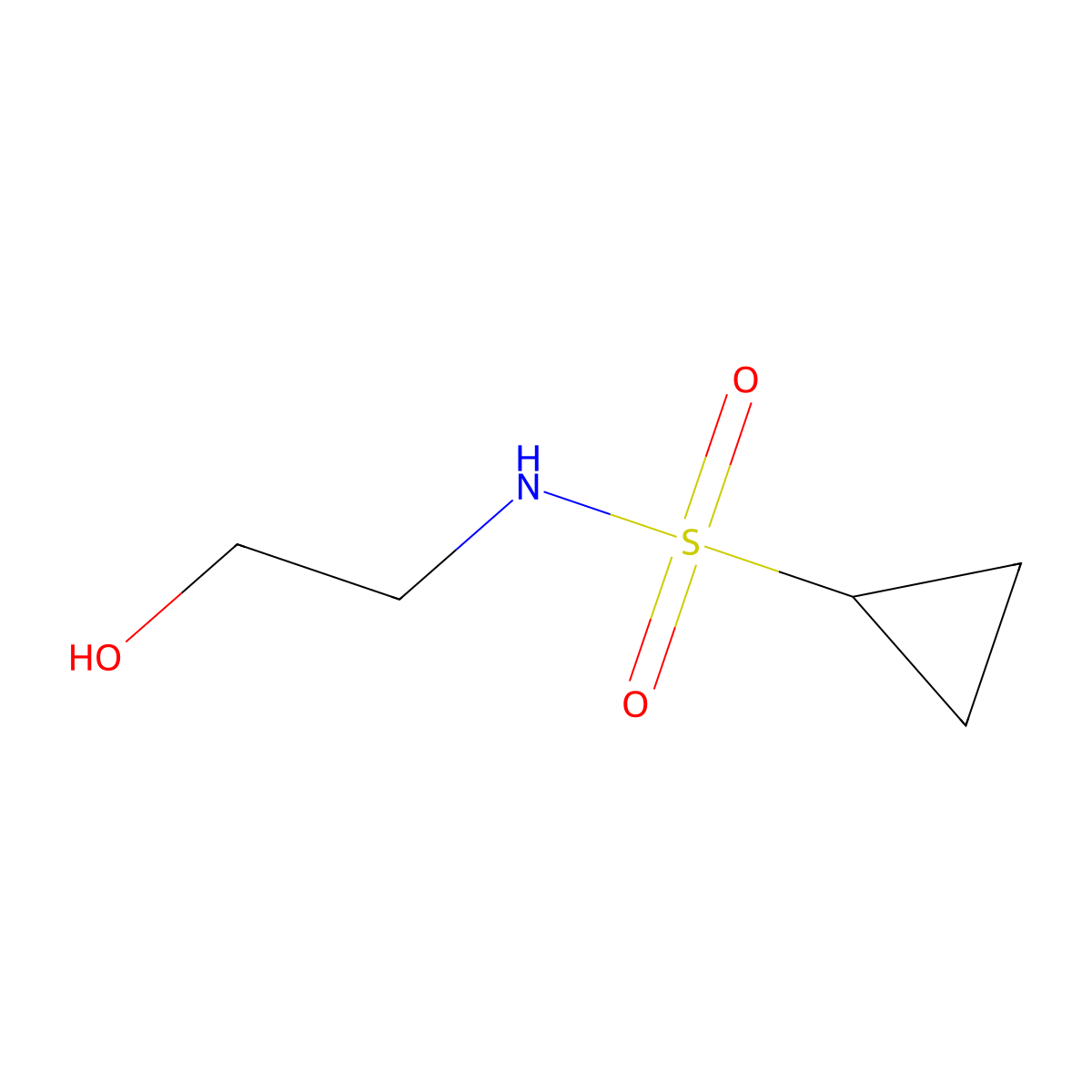S-cyclopropyl-2-hydroxyethane-1-sulfonamido molecular structure, CAS 1534388-85-6