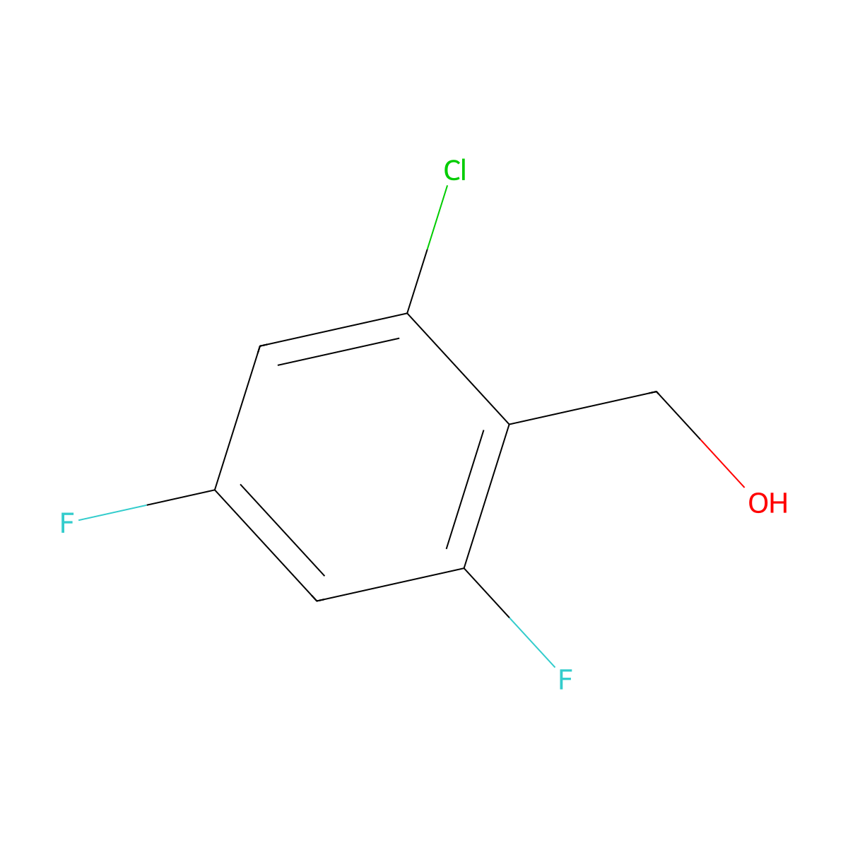 (2-Chloro-4,6-difluorophenyl)methanol molecular structure, CAS 1534389-83-7