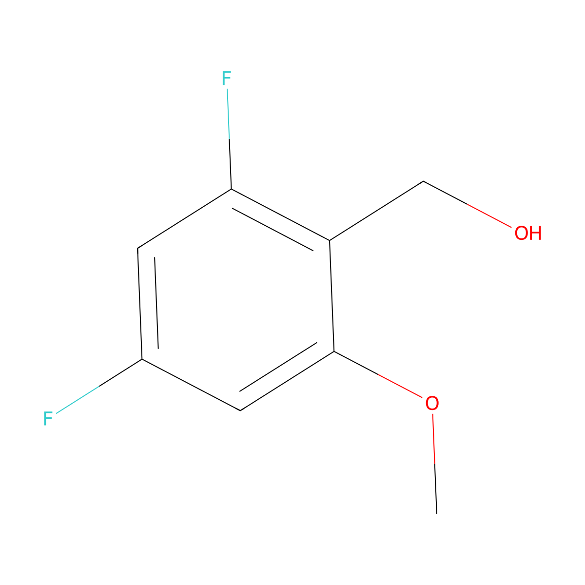 (2,4-Difluoro-6-methoxyphenyl)methanol molecular structure, CAS 1534389-84-8