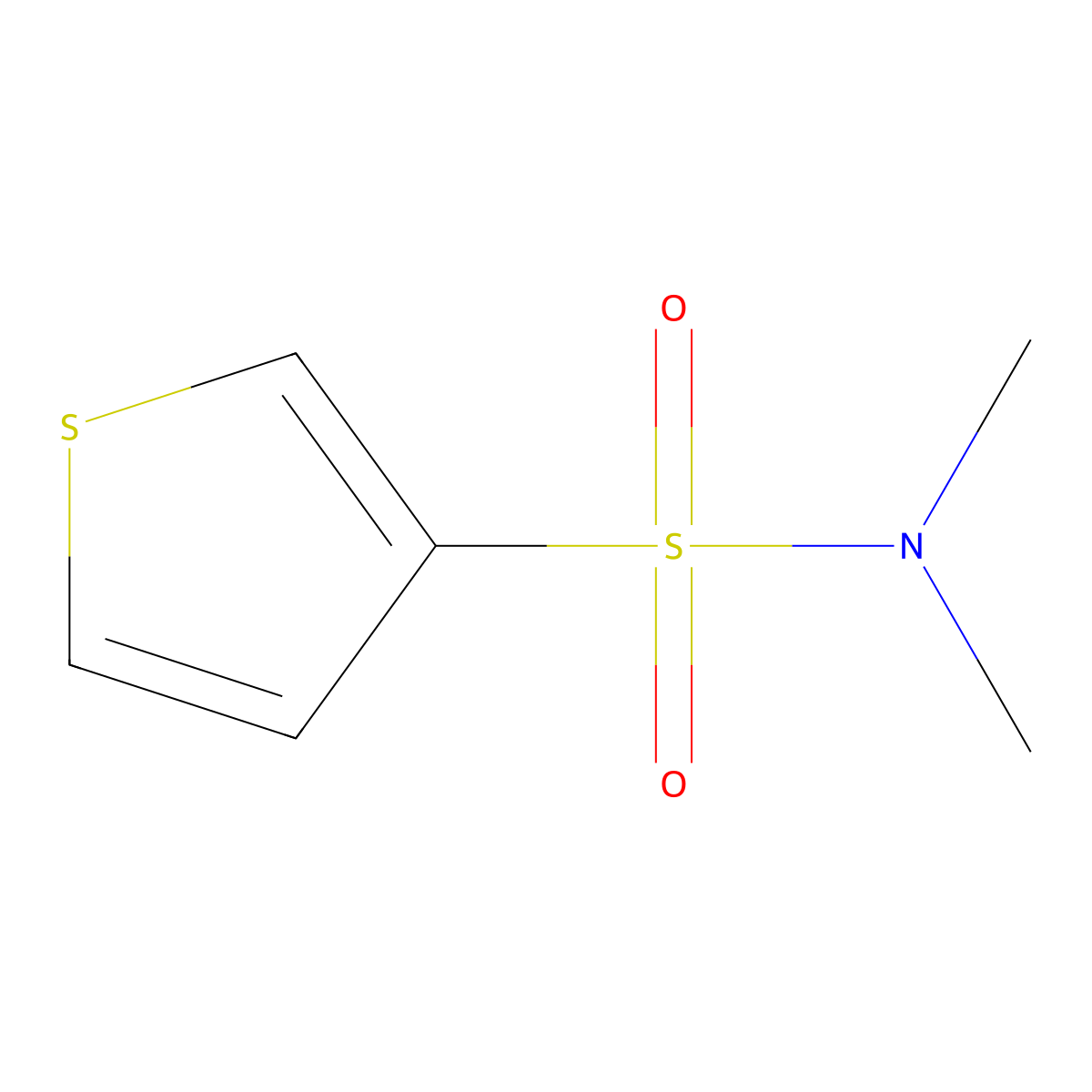 N,N-dimethylthiophene-3-sulfonamide molecular structure, CAS 153439-45-3