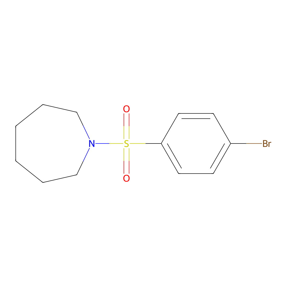 1-(4-Bromophenyl)sulfonylazepane molecular structure, CAS 153439-48-6
