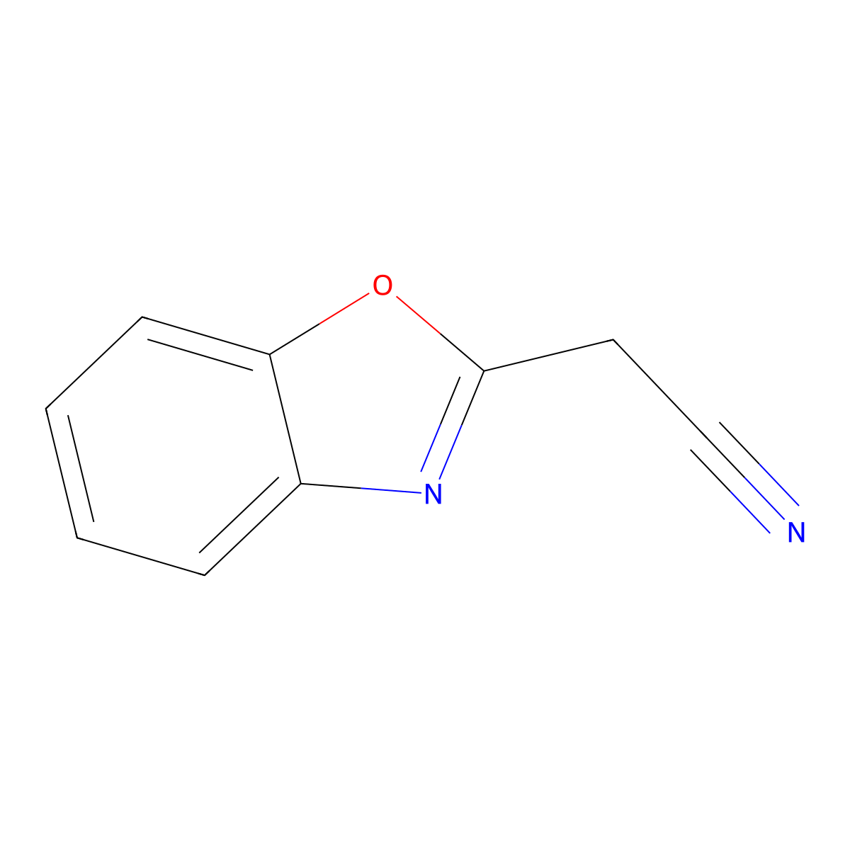 2-(1,3-Benzoxazol-2-yl)acetonitrile molecular structure, CAS 15344-56-6