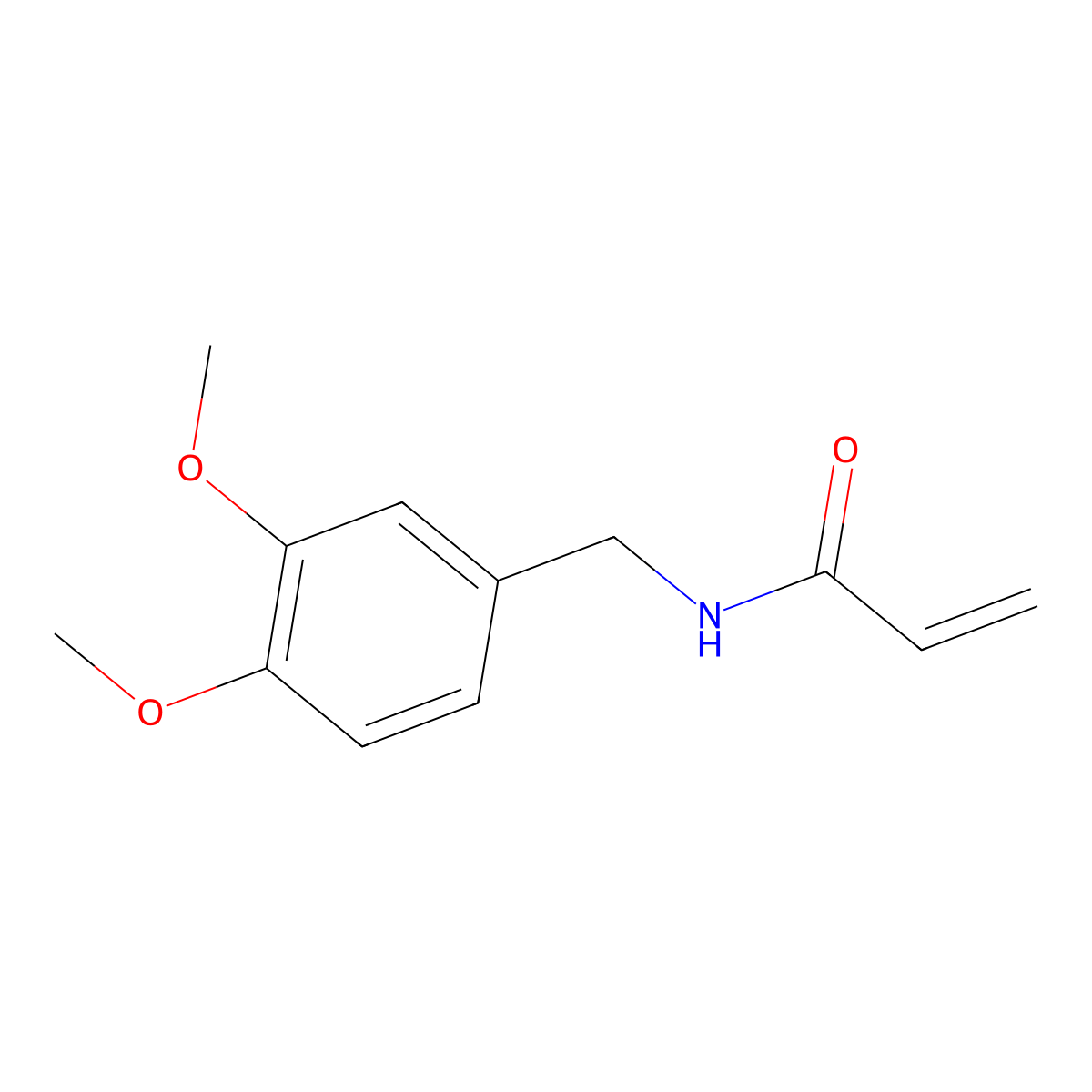 N-[(3,4-dimethoxyphenyl)methyl]prop-2-enamide molecular structure, CAS 153440-96-1