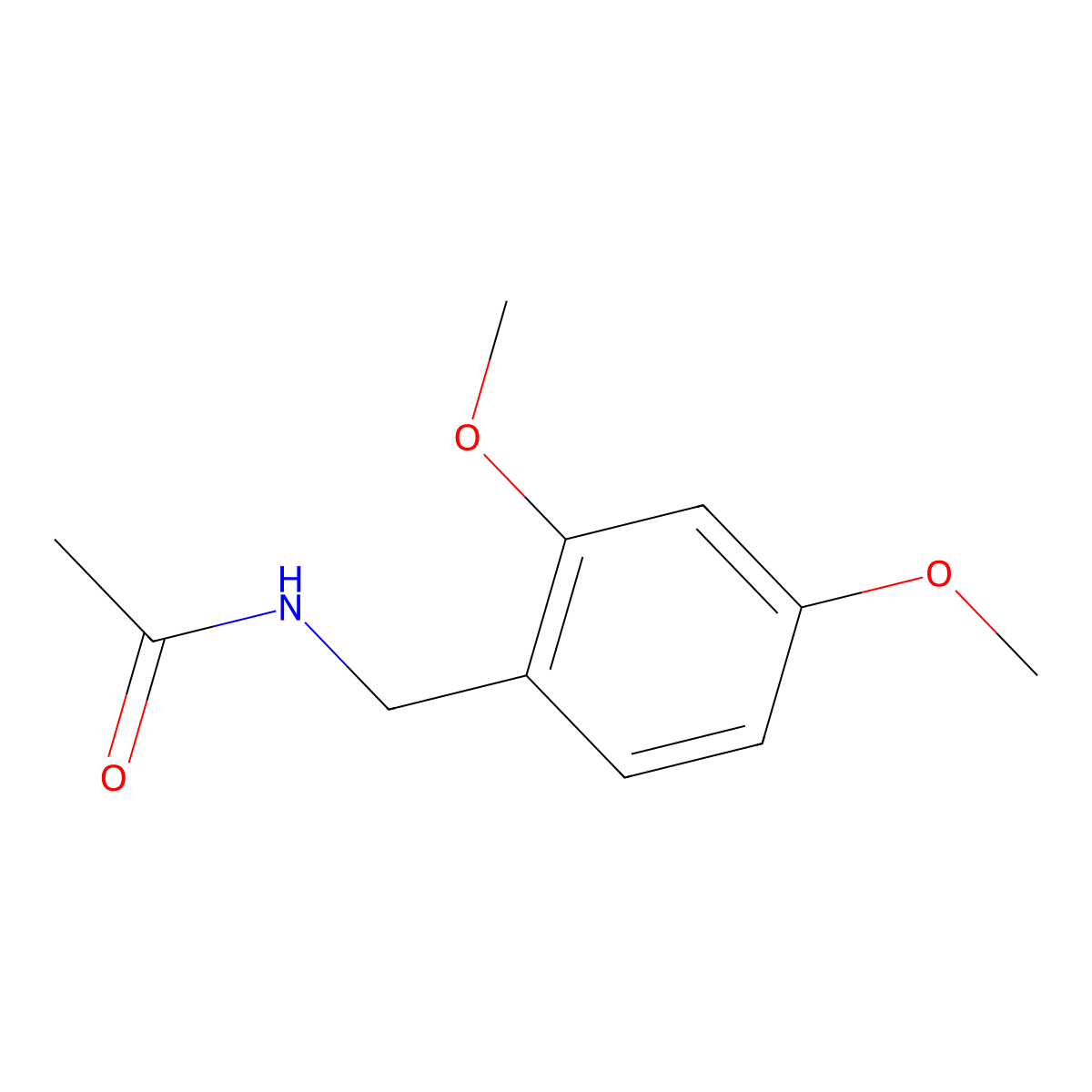 N-[(2,4-dimethoxyphenyl)methyl]acetamide molecular structure, CAS 153440-97-2