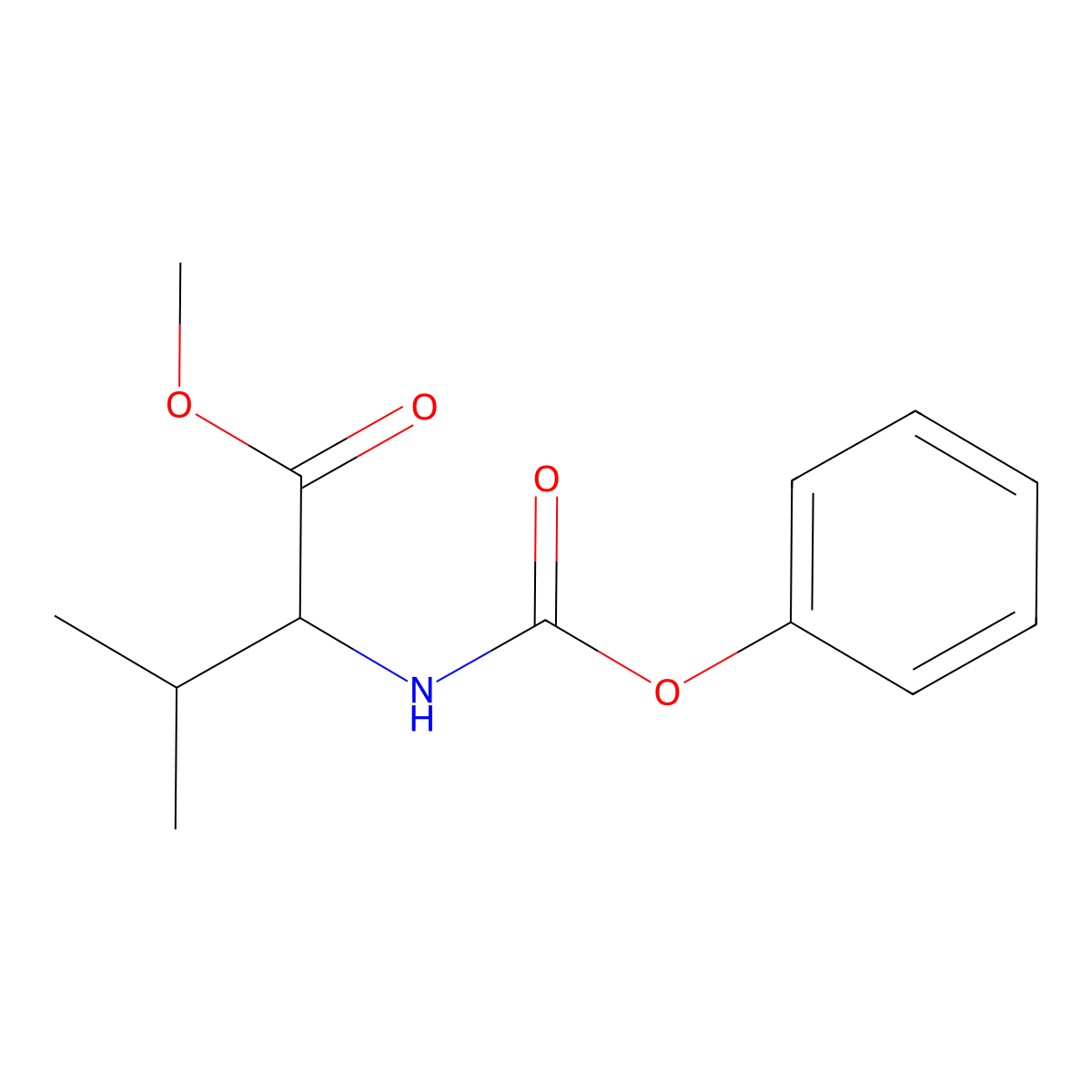 Methyl N-(phenoxycarbonyl)-L-valinate molecular structure, CAS 153441-77-1