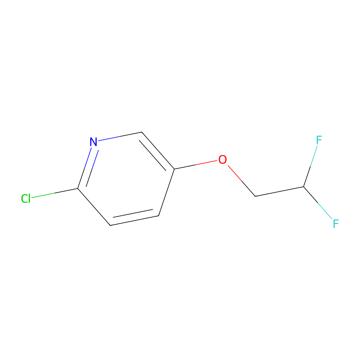 2-Chloro-5-(2,2-difluoroethoxy)pyridine molecular structure, CAS 1534461-63-6
