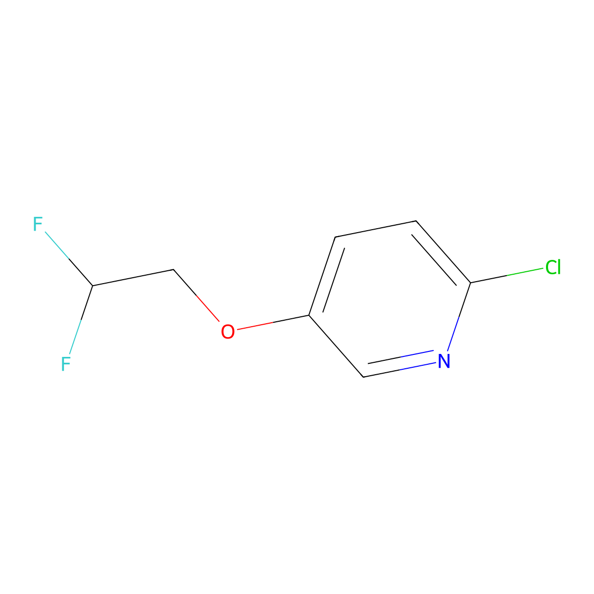 2-Chloro-5-(2,2-difluoroethoxy)pyridine molecular structure, CAS 1534461-63-6