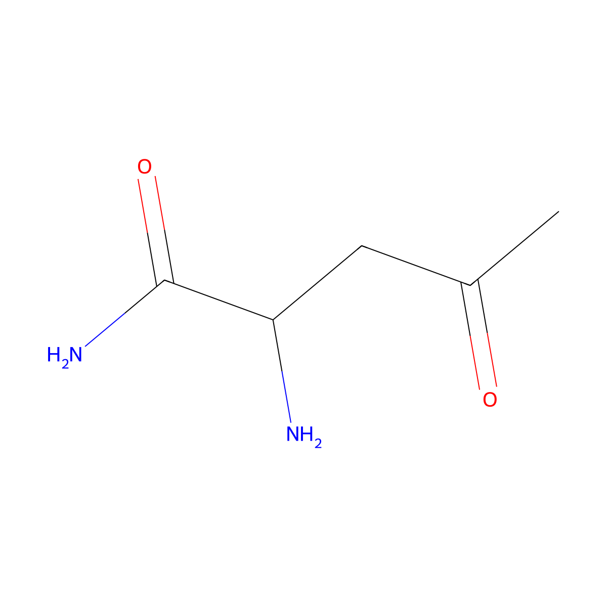 2-Amino-4-oxopentanamide molecular structure, CAS 1534462-89-9