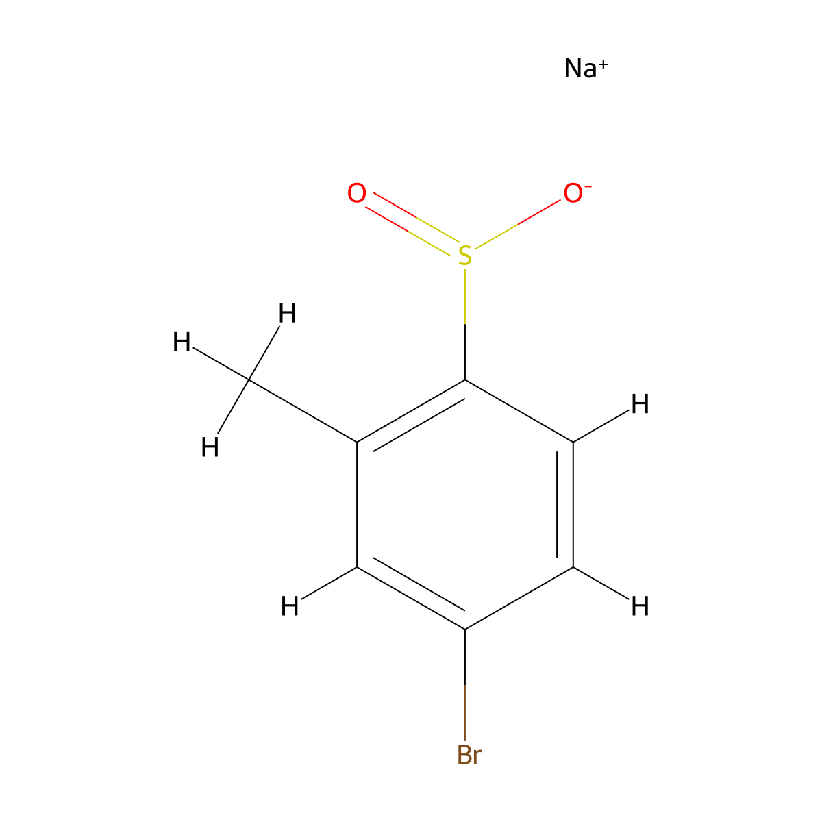 Sodium 4-bromo-2-methylbenzene-1-sulfinate molecular structure, CAS 1534476-70-4
