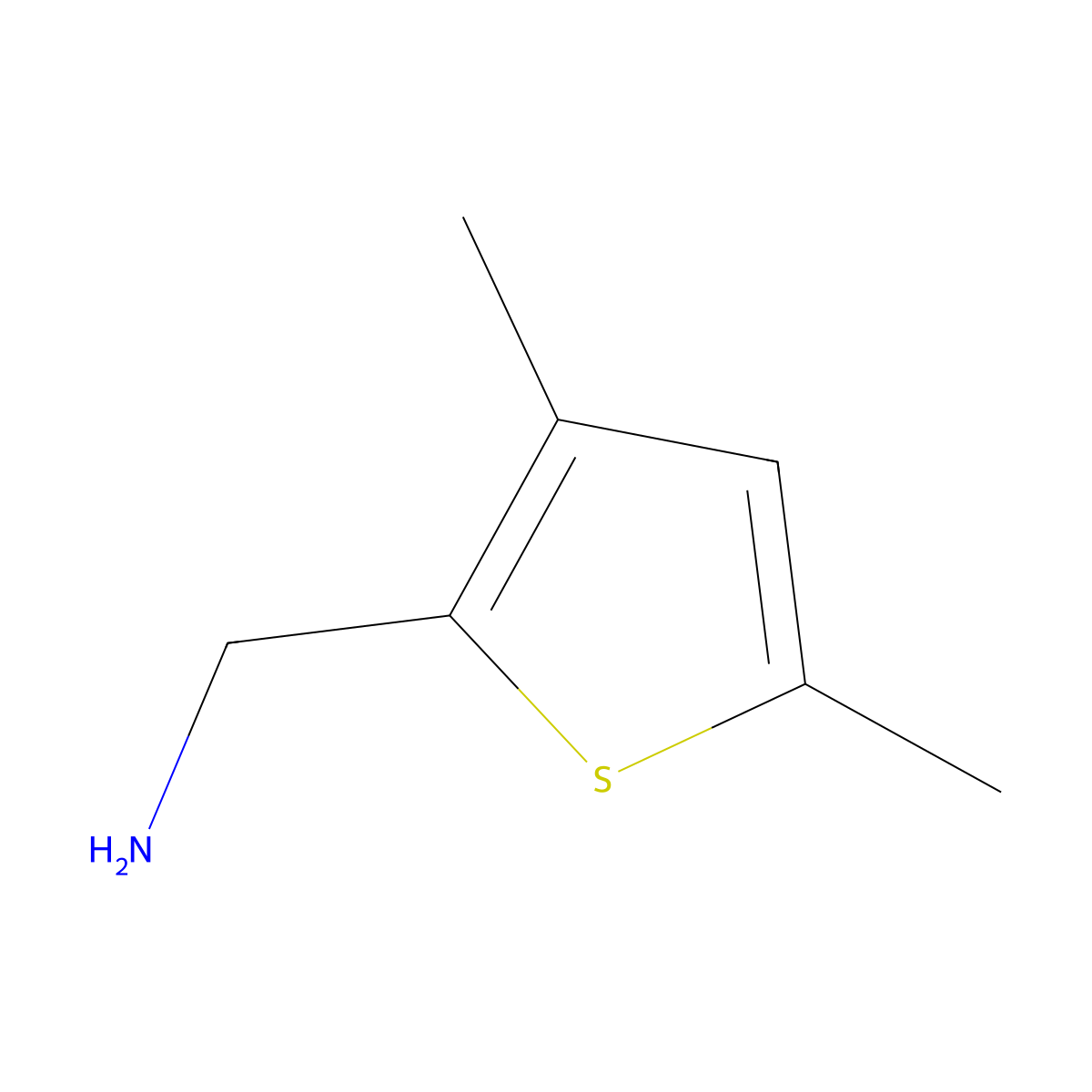 (3,5-Dimethylthiophen-2-yl)methanamine molecular structure, CAS 1534479-98-5