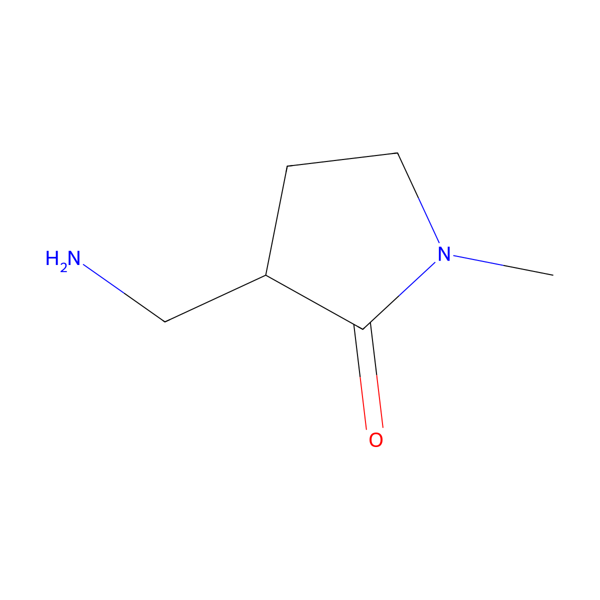 3-(Aminomethyl)-1-methylpyrrolidin-2-one molecular structure, CAS 1534482-03-5