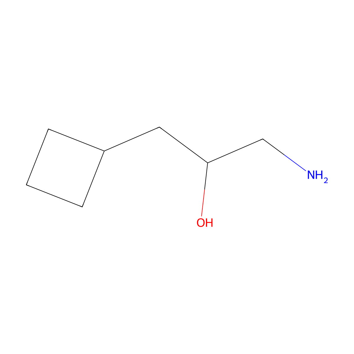 1-Amino-3-cyclobutylpropan-2-ol molecular structure, CAS 1534482-42-2