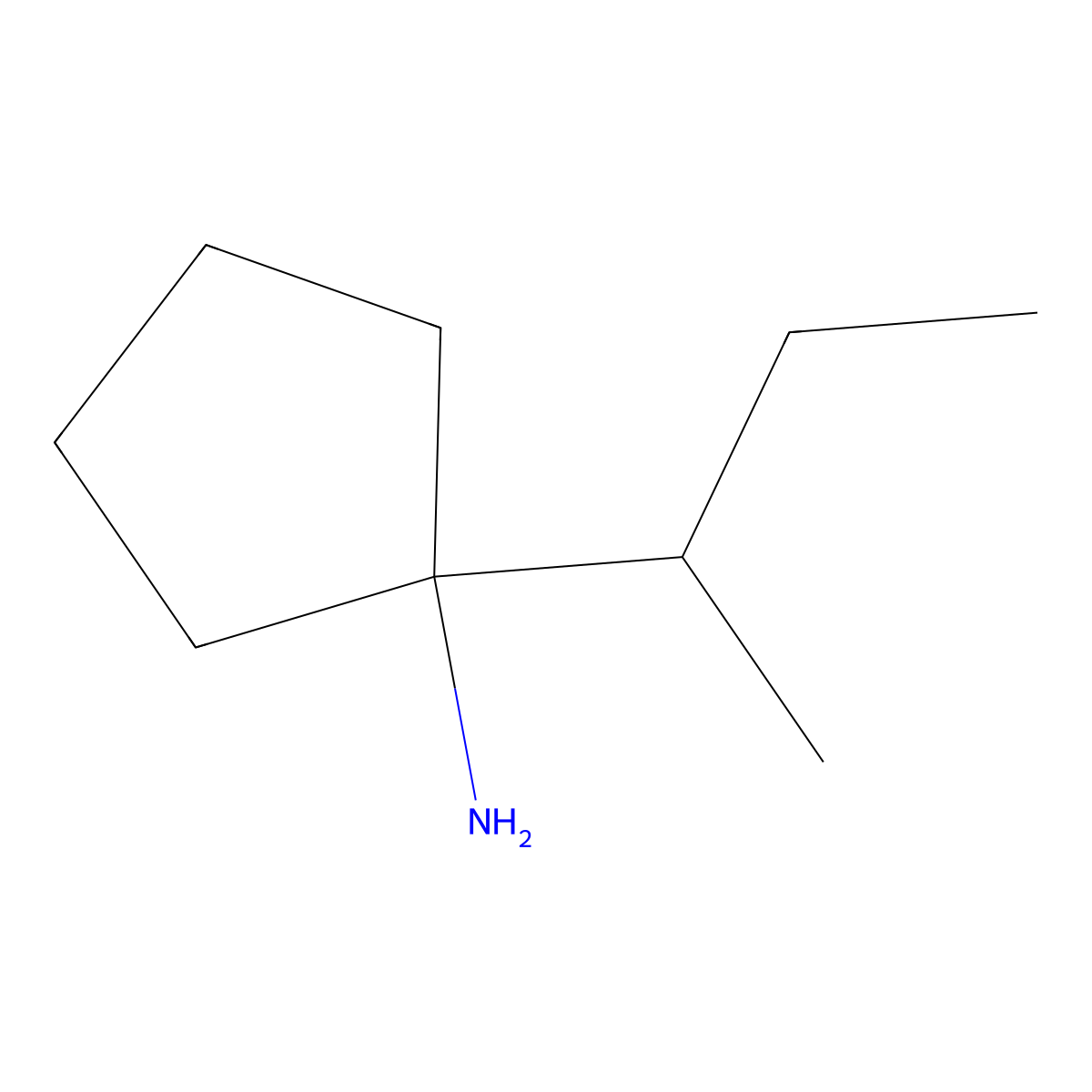 1-(Sec-butyl)cyclopentan-1-amine molecular structure, CAS 1534494-63-7