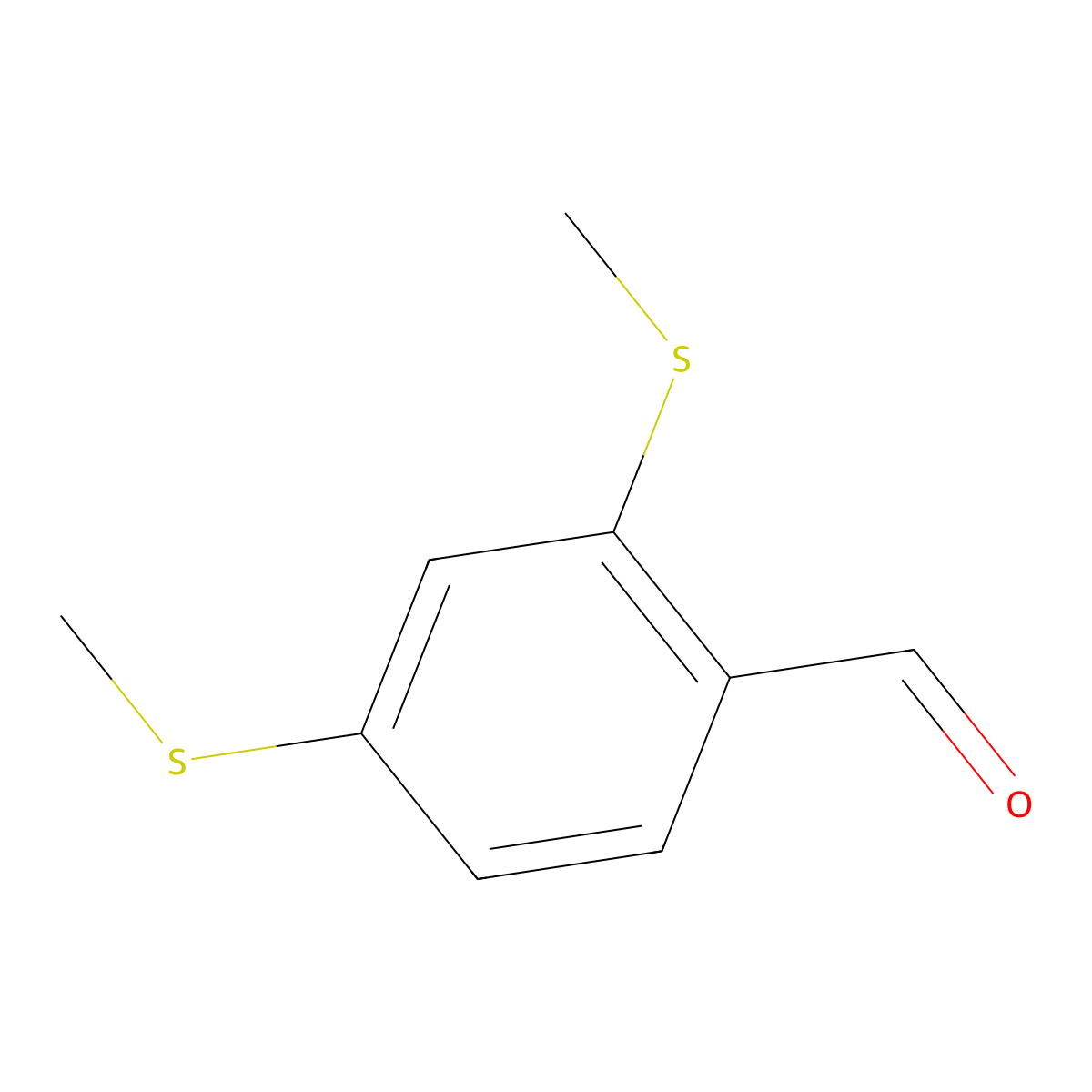 2,4-Bis(methylthio)benzaldehyde molecular structure, CAS 15345-32-1