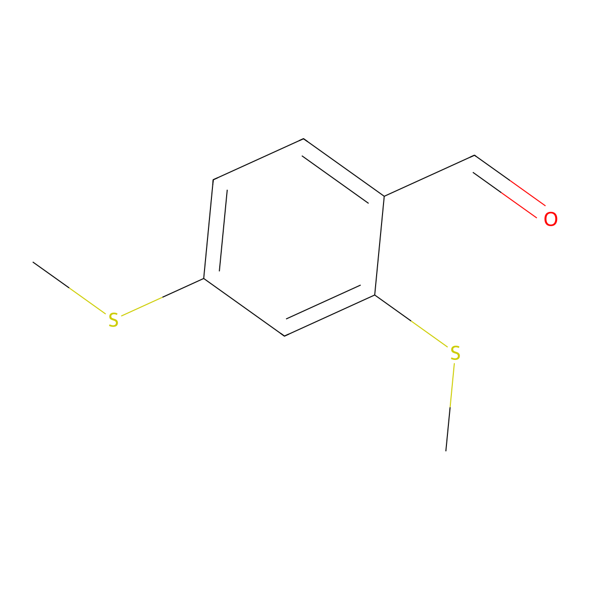2,4-Bis(methylthio)benzaldehyde molecular structure, CAS 15345-32-1