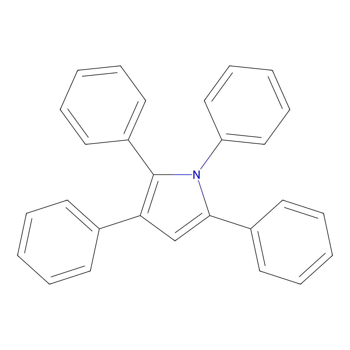 1,2,3,5-Tetraphenyl-1H-pyrrole molecular structure, CAS 15345-47-8