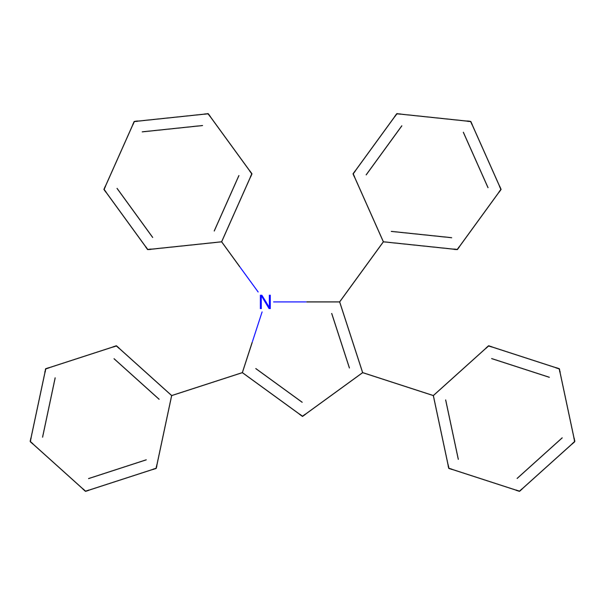 1,2,3,5-Tetraphenyl-1H-pyrrole molecular structure, CAS 15345-47-8