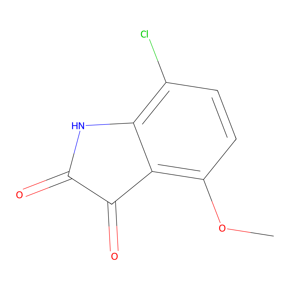 7-Chloro-4-methoxy-1h-indole-2,3-dione molecular structure, CAS 15345-55-8