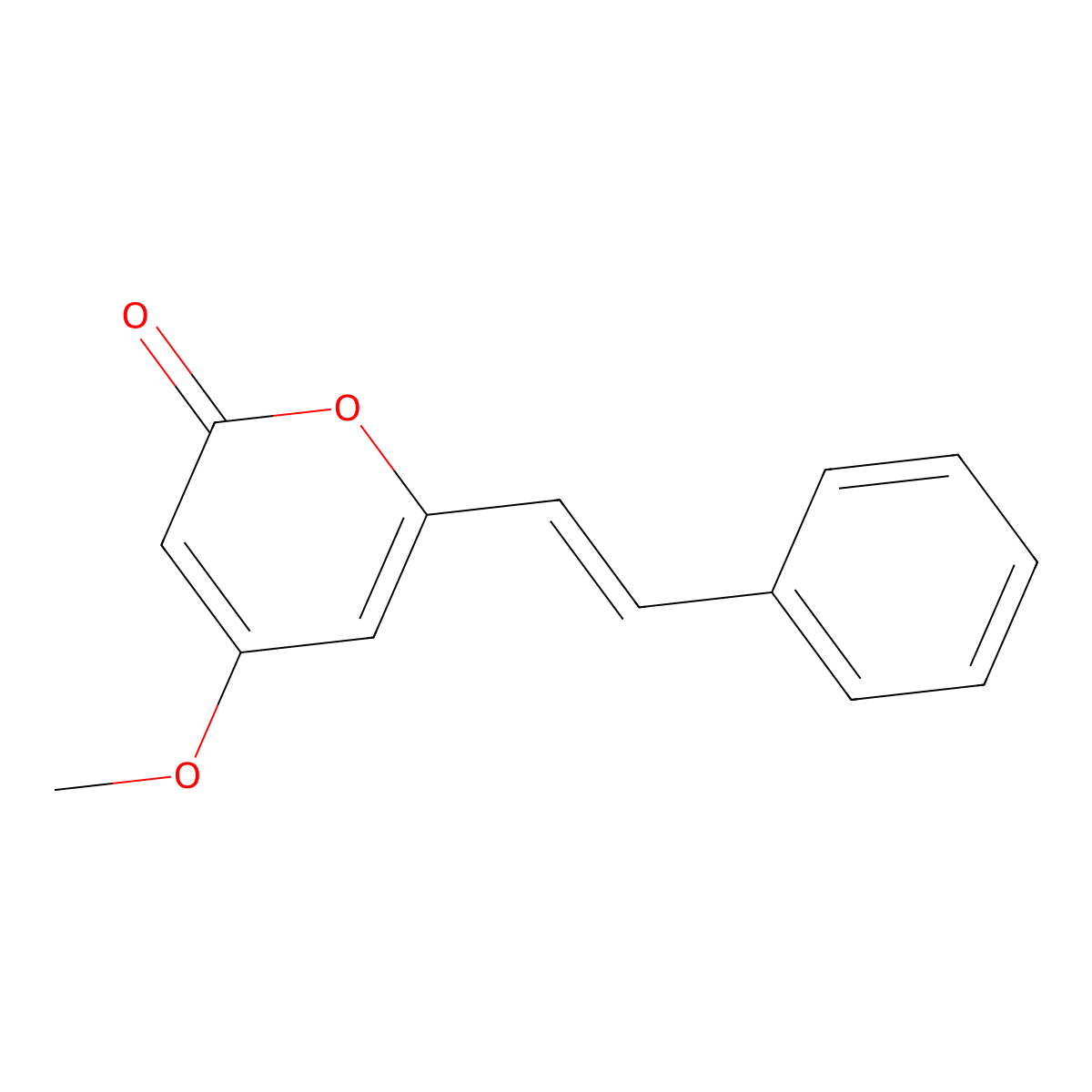 Desmethoxyyangonin molecular structure, CAS 15345-89-8