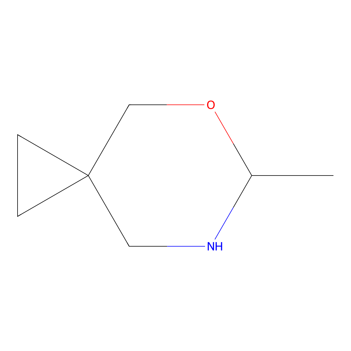 6-Methyl-5-oxa-7-azaspiro[2.5]octane molecular structure, CAS 1534508-05-8