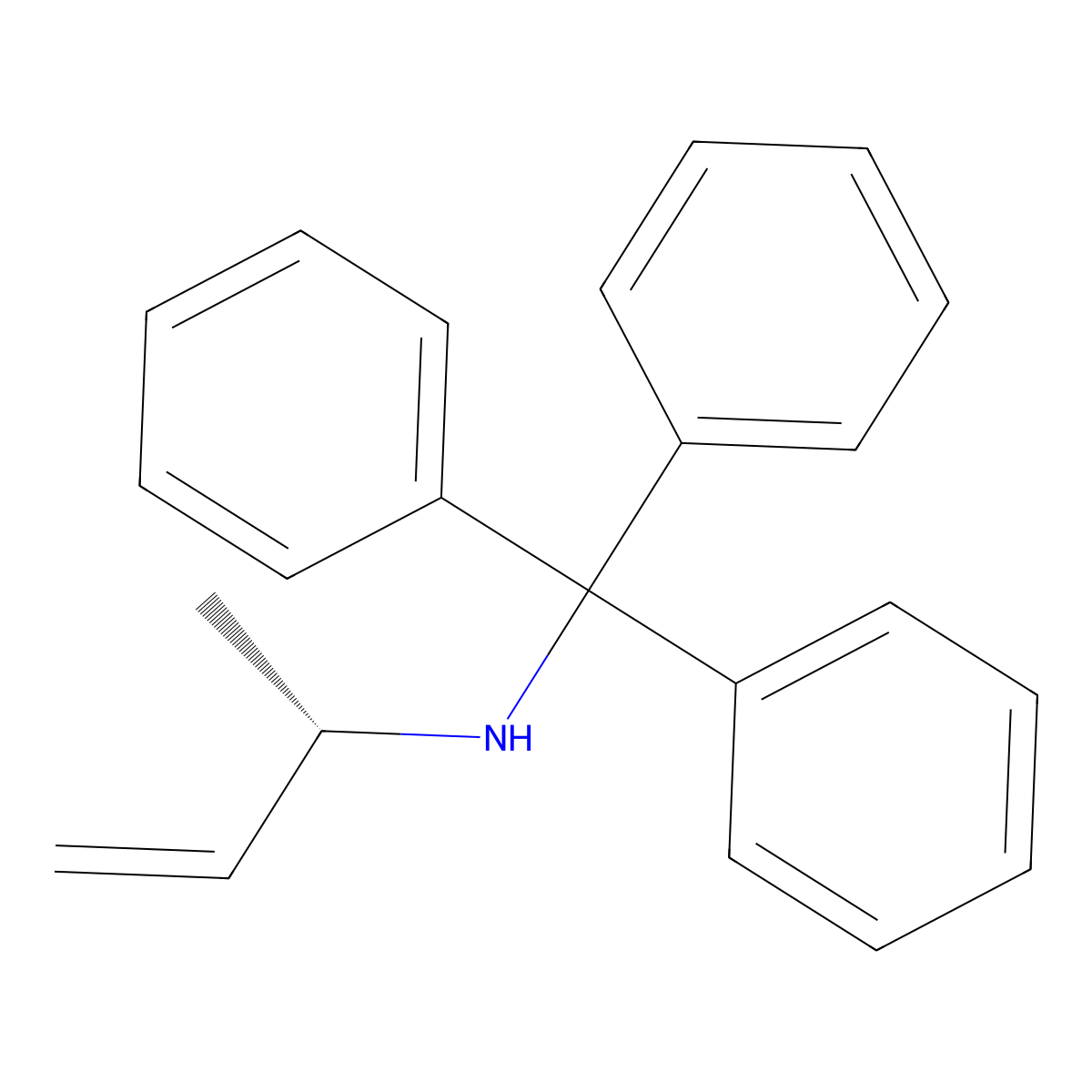(S)-N-Tritylbut-3-en-2-amine molecular structure, CAS 153451-34-4