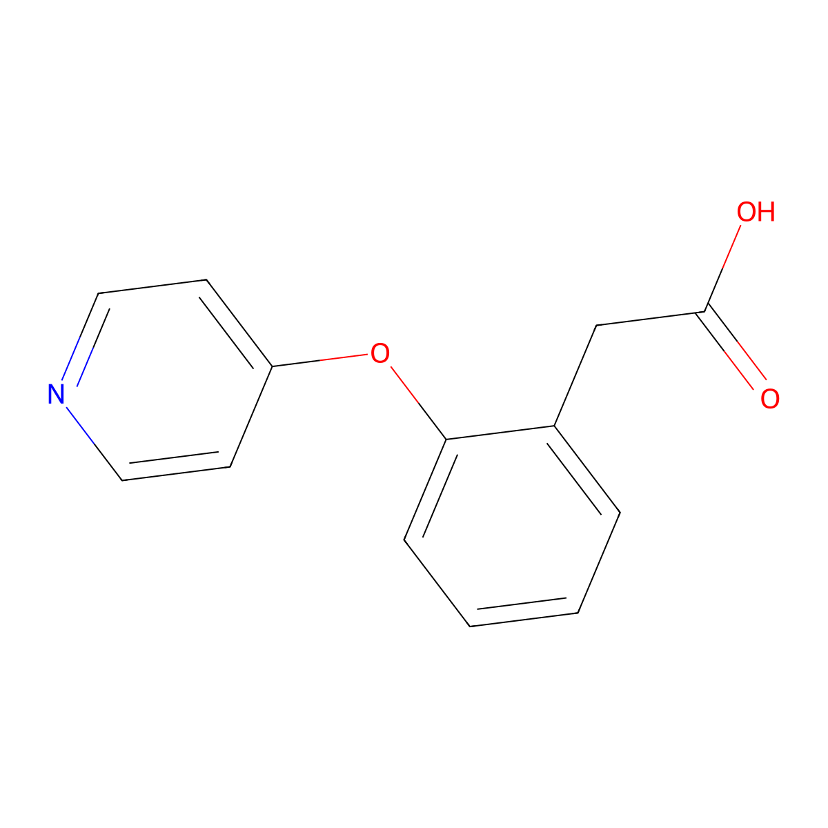 2-(2-(Pyridin-4-yloxy)phenyl)acetic acid molecular structure, CAS 1534533-86-2