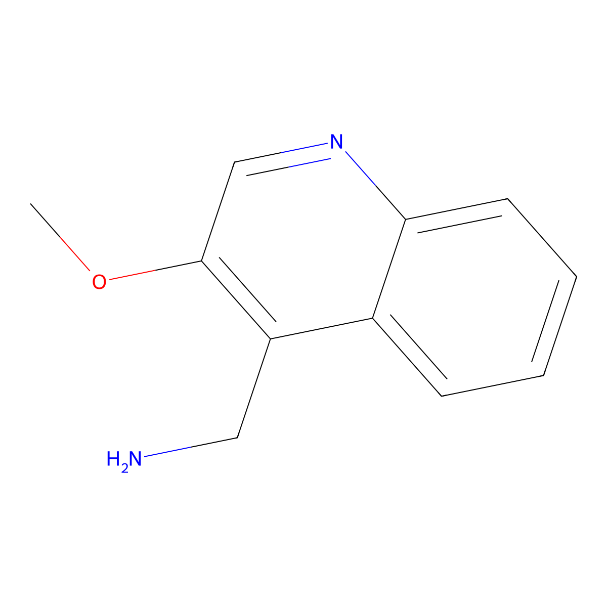 (3-Methoxyquinolin-4-yl)methanamine molecular structure, CAS 1534557-53-3