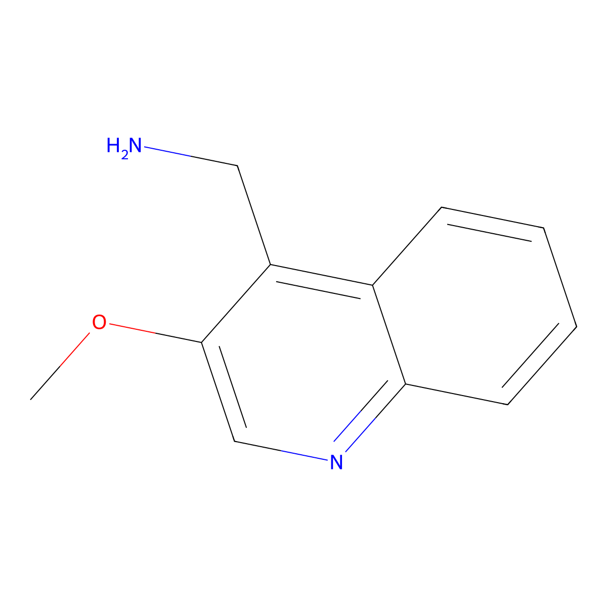 (3-Methoxyquinolin-4-yl)methanamine molecular structure, CAS 1534557-53-3