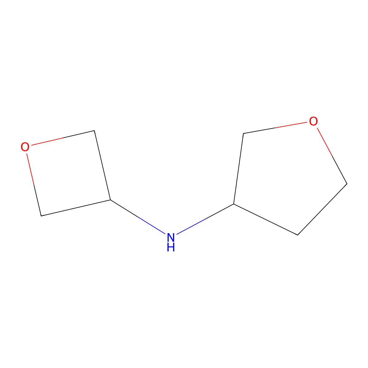 N-(oxetan-3-yl)oxolan-3-amine molecular structure, CAS 1534559-20-0