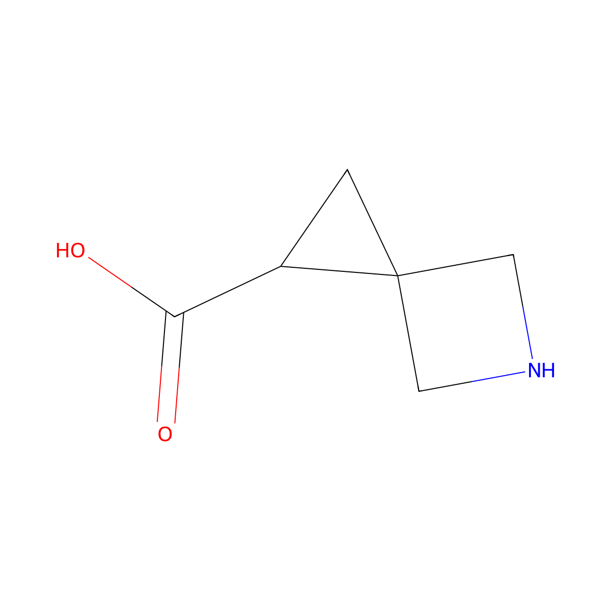 5-Azaspiro[2.3]hexane-1-carboxylic acid molecular structure, CAS 1534565-79-1